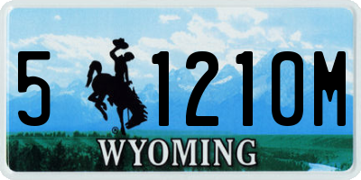 WY license plate 51210M