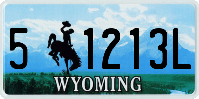WY license plate 51213L