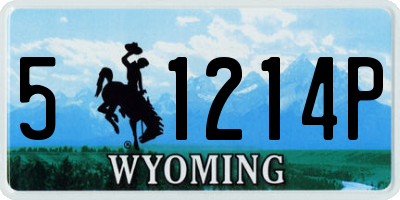 WY license plate 51214P