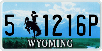 WY license plate 51216P