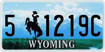 WY license plate 51219C