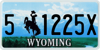 WY license plate 51225X