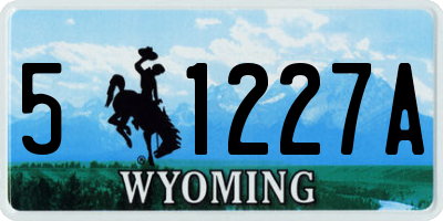 WY license plate 51227A