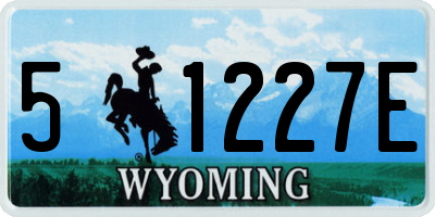 WY license plate 51227E