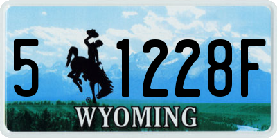 WY license plate 51228F