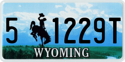 WY license plate 51229T