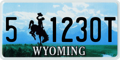 WY license plate 51230T