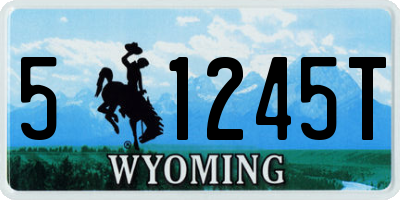 WY license plate 51245T