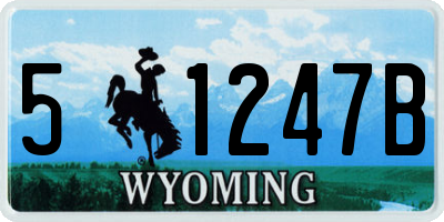 WY license plate 51247B