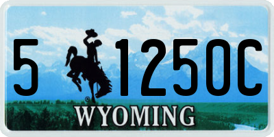 WY license plate 51250C