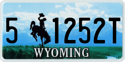 WY license plate 51252T