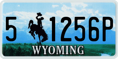 WY license plate 51256P