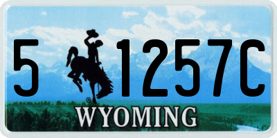 WY license plate 51257C