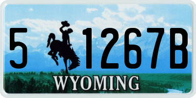 WY license plate 51267B