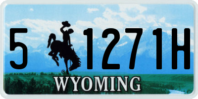 WY license plate 51271H