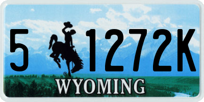 WY license plate 51272K