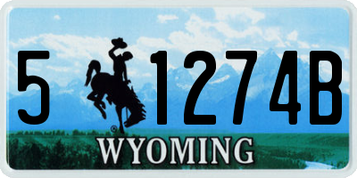 WY license plate 51274B