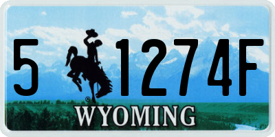 WY license plate 51274F