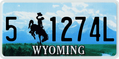 WY license plate 51274L