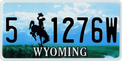 WY license plate 51276W