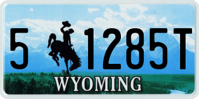 WY license plate 51285T