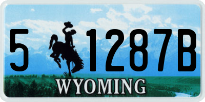 WY license plate 51287B