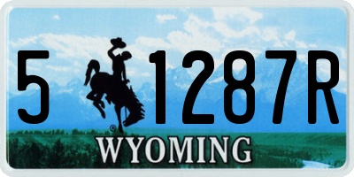 WY license plate 51287R