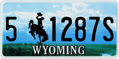 WY license plate 51287S