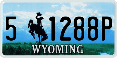 WY license plate 51288P