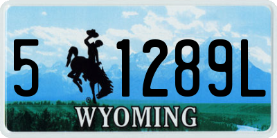 WY license plate 51289L