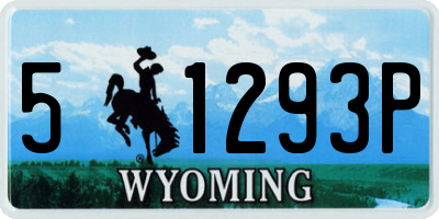 WY license plate 51293P