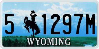 WY license plate 51297M