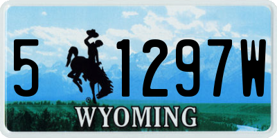 WY license plate 51297W