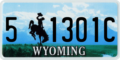 WY license plate 51301C