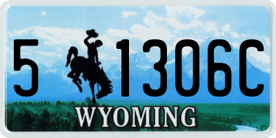 WY license plate 51306C