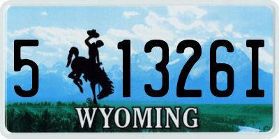 WY license plate 51326I