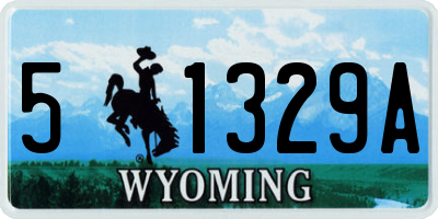WY license plate 51329A