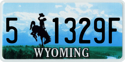 WY license plate 51329F