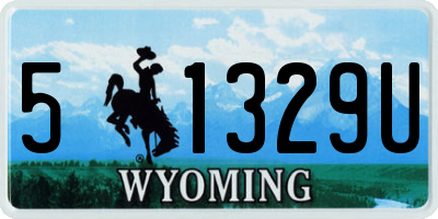 WY license plate 51329U