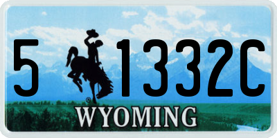WY license plate 51332C