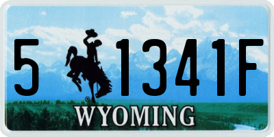 WY license plate 51341F