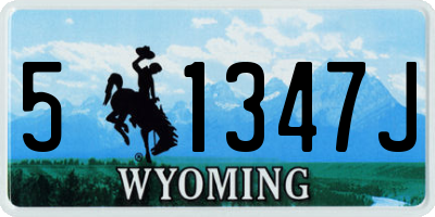 WY license plate 51347J
