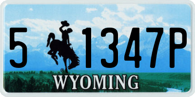 WY license plate 51347P