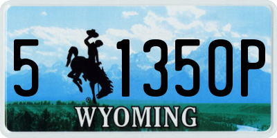 WY license plate 51350P