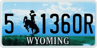 WY license plate 51360R