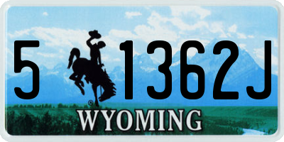 WY license plate 51362J