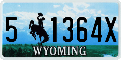 WY license plate 51364X