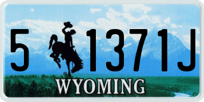 WY license plate 51371J