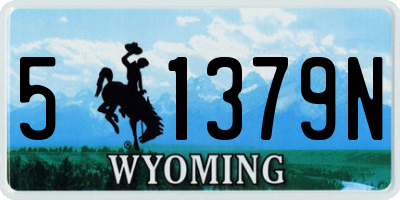 WY license plate 51379N