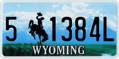 WY license plate 51384L